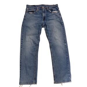Levi's 559 Relaxed Straight Stovepipe Jeans Blue 33x30 Cotton Distressed Frayed